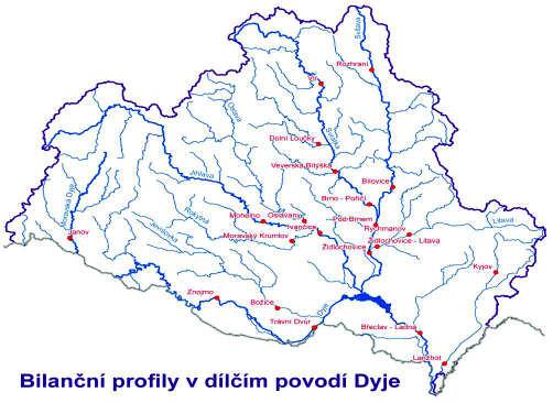 Vodohospodářská bilance dílčího povodí Dyje za rok 20
