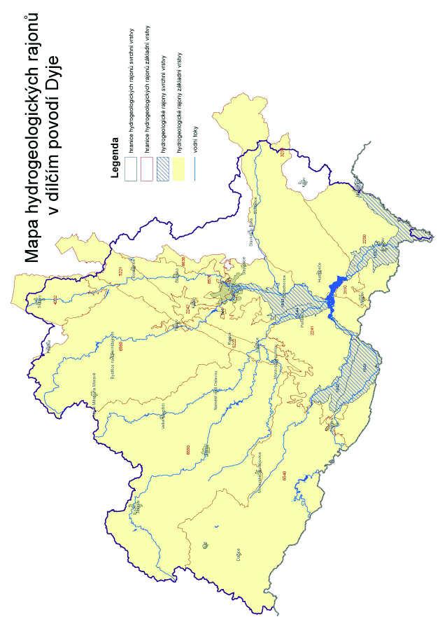 Vodohospodářská bilance dílčího povodí Dyje za rok