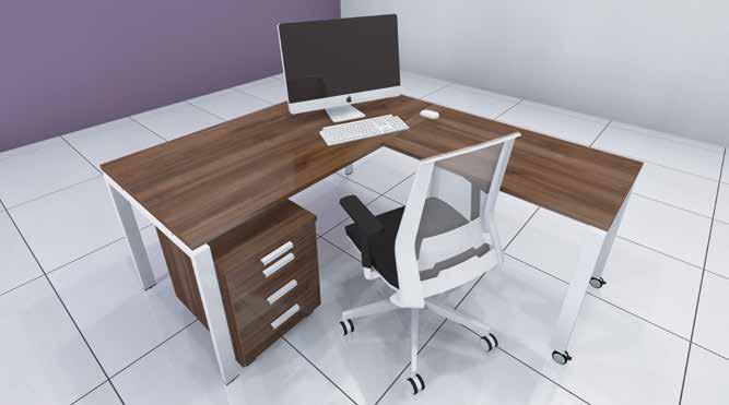 The system is also ready for the suspension of a PC tower or for the creation of additional desks that can be