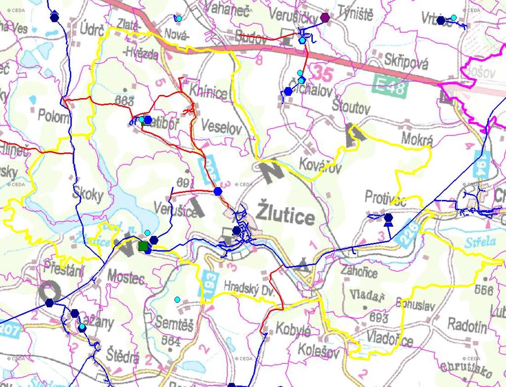 (karta obce: CZ41_66_4) D. VODOVODY D.1 POTŘEBA VODY Z BILANCE Základní parametry: Ozn.