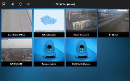 Zobrazení kamery Pokud máte bezpečnostní kamery, můžete si video přenos z nich zobrazit po jednom nebo několik najednou.
