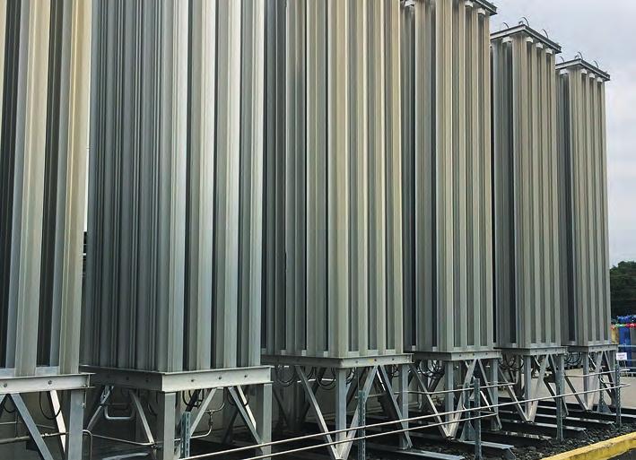 Atmosferické odpařovače Plyn přicházející z odpařovačů je snímán tlakovým čidlem na bezpečnostním panelu, který ovládá chod čerpadla a kontroluje překročení jeho nastavených hodnot během procesu