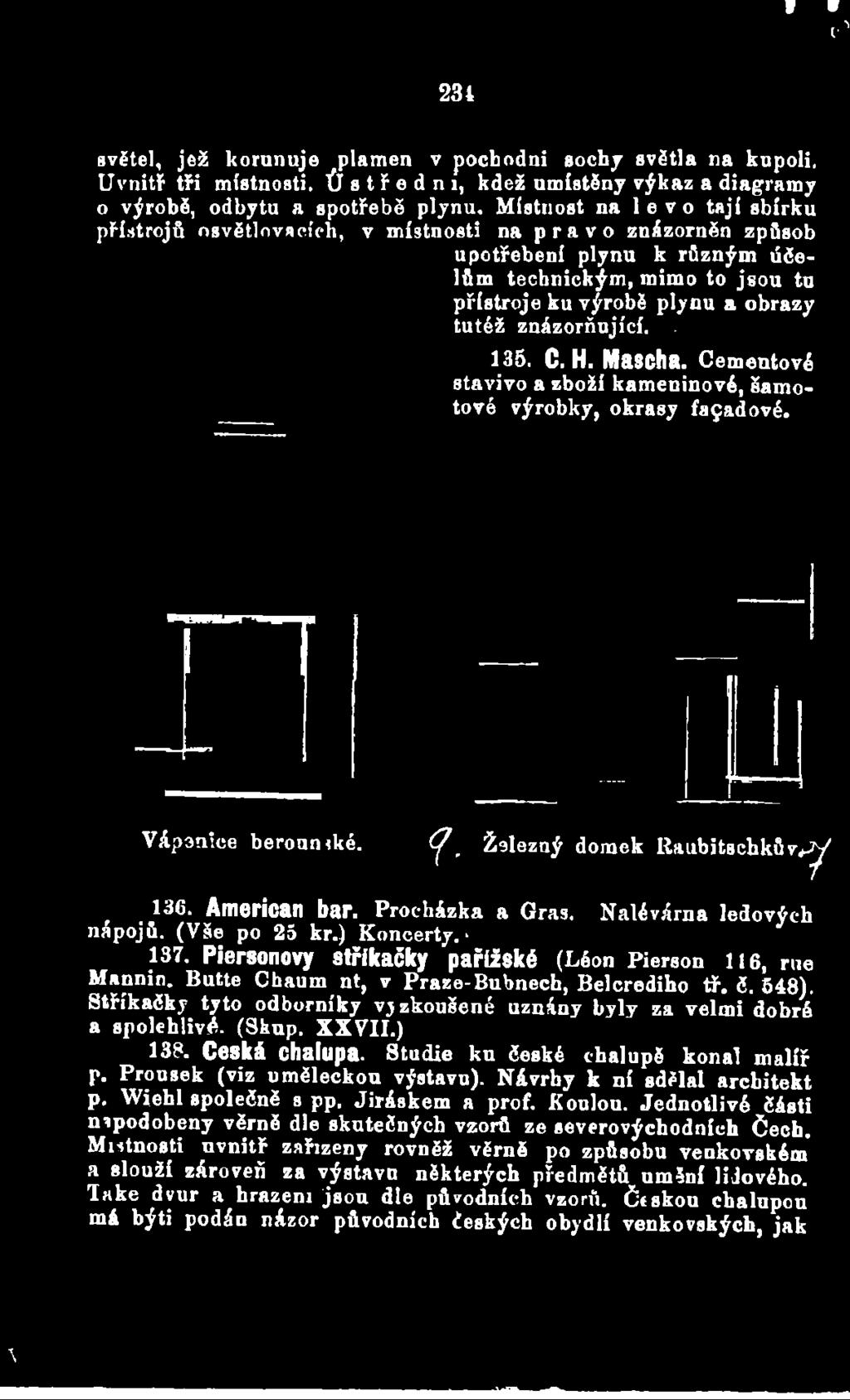 MaSCha. Cementové stavivo a zboží kameninové, šamotové výrobky, okrasy fa9adové. Váp3niee berounské.