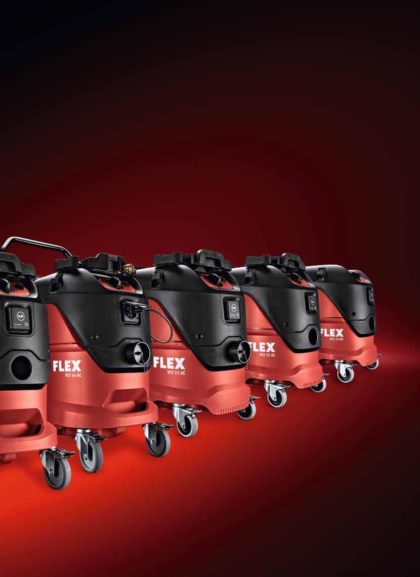 www.flex-tools.cz Třída L Pro použití na odsávání a úklidové práce bez výskytu zdraví nebezpečného prachu. Třída M Pro odsávání zdraví nebezpečného prachu, vybaveno automatickým čištěním filtru.