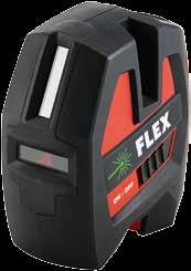 www.flex-tools.cz Samonivelační křížové lasery ALC 2/1-G Zelený paprsek ALC 3/1-G Zelený paprsek Samonivelační křížový laser s jednou vertikální a jednou horizontální, samostatně spínatelnou linií.