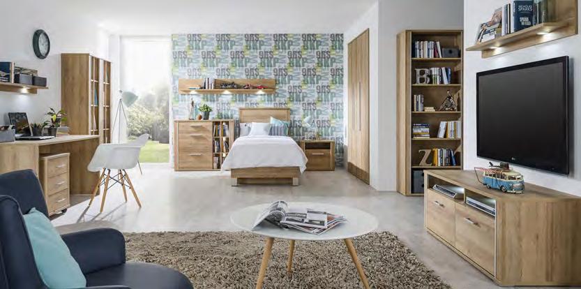 NORDIC posteľ P 180 Comfort pino