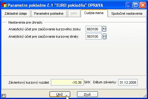 Krok 5 Riadna ročná závierka Pred vykonaním riadnej ročnej závierky je potrebné vykonať závierkové kurzové rozdiely v pokladniach, bankách a prípadne iných účtoch vedených v cudzích menách.