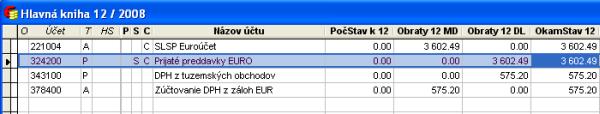 Zálohy v EUR po prechode do roku 2009 V roku 2008 je vystavená predfaktúra v eurách do tuzemska s daňou a záloha