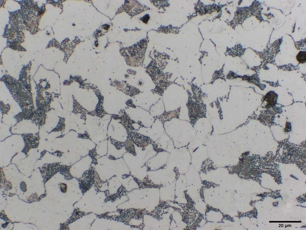 59 Mikrostruktura základního materiálu v kořenové části svaru