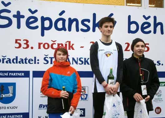Hynek Hajný na stupních vítězů (v