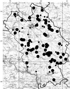 Mapový podklad Český úřad zeměměřický a katastrální Zhoř u Jihlavy 2001 min. 100 ex. (J. Maštera) Nadějov rybníky u zemědělského družstva v Nadějově 27. 4. 2001 několik ex. (J. Maštera) Nadějov ryb. v poli 0,5 km J od Nadějova 7.