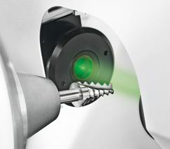 Automatickým vyměřením brusného kotouče lze automaticky stanovit, přesně zdokumentovat a kompenzovat obrus obložení brusných kotoučů přes dotykové měření.