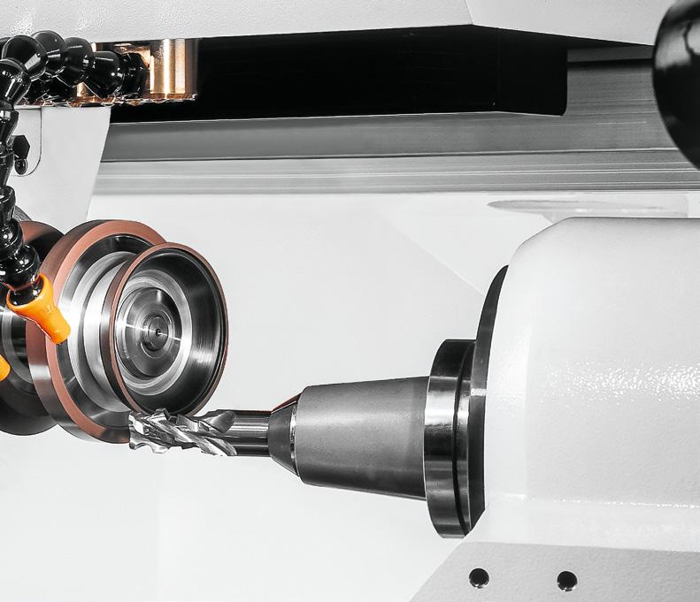 9 Volitelný Momentový motor 750 min -1 Motor s vysokým točivým momentem pro přímý pohon v ose A je efektivní volbou pro zvýšení flexibility a produktivity strojů Helitronic POWER.