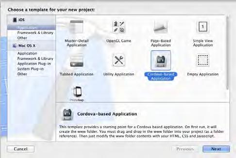 2. Stáhnutí a instalace PhoneGap PhoneGap plugin nalezneme ke stáhnutí na adrese http:// PhoneGap.com/download. V závislosti na použitém operačním systému je nabídnut ke stáhnutí instalátor.