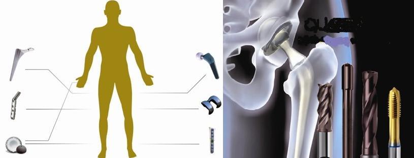 3. Zbrojní průmysl Obr. 17 Použití výstružníků při implantaci kloubní náhrady [17] Požadovaná přesnost a kvalita povrchu jednotlivých součástí zbrojního průmyslu je velmi vysoká.