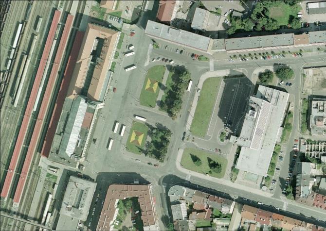 Obrázek 8 Ortofotomapa lokality Riegrovo náměstí