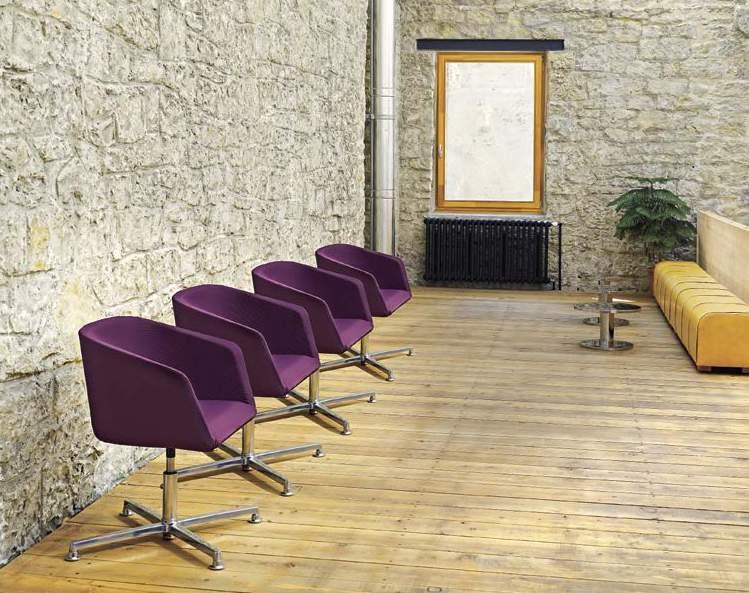 POLO Conceived for a range of spaces, Polo offers modern, fully-upholstered seating of time-proof design. The various bases with which chairs in this line come define their look and functionality.