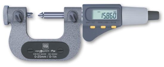 Mikrometry tømenové digitální MICROMASTER - TESA pro mìøení vnìjších závitù Technické parametry: - DIN 863 - odeèítání 0,001 mm - mìøící síla max.