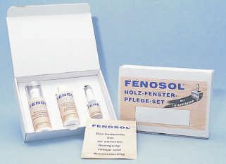 kartonu FENOSOL - Sada k ošetøování døeva Obsah: balzám na døevo FENOSOL - 00 ml Prostøedek k ošetøení tìsnìní - 50 ml Sprej na kování
