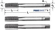 RUČÍ ZÁVITÍK - SADA HSS K / HB / 130050 <850 <150 Alu <600 měď rovedení: Třídílná sd, skládjící se z předřezávcího, řezcího dokončovcího závitníku. rofil závitu zcel broušený.