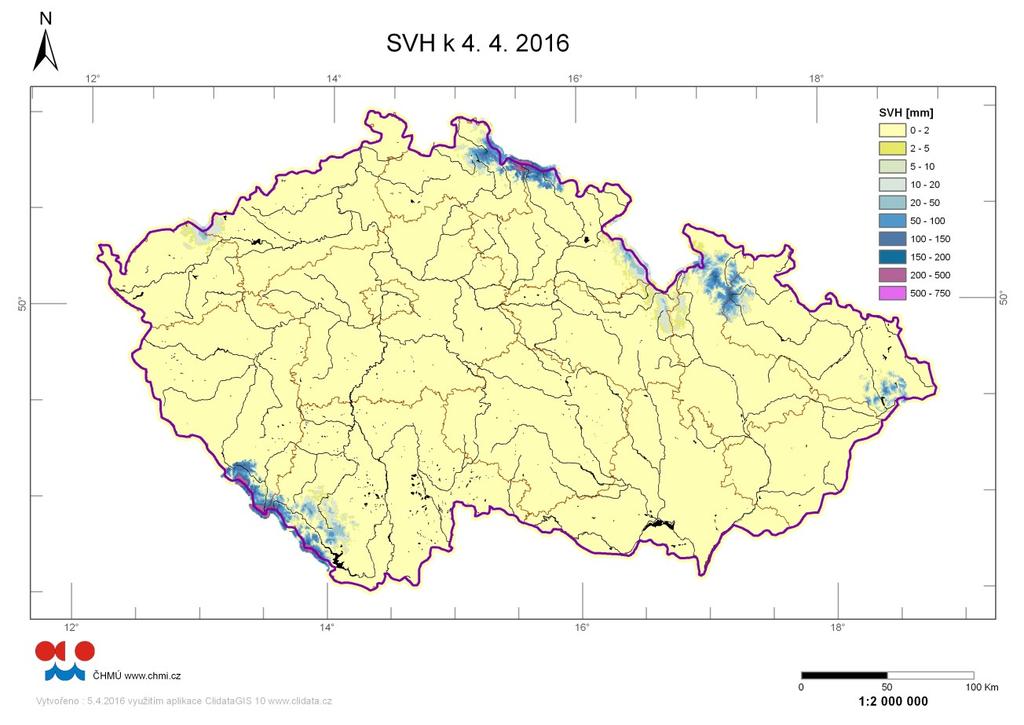 týdenní vodnosti se udržovaly ve většině povodí mezi 60 až 210 d.p., v povodí Dyje většinou mezi 60 d.p. až 150 d.p. Nejméně vodná byla Dřevnice ve Zlíně s 300 d.p., nejvíce vodná byla Želetavka ve Vysočanech (30 d.