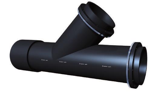300 500 3300 2775 2500 2500 2775 da 225 SDR17 egefit Komponenty a modelované tvarovky podle specifikací Stručný popis egeplast nabízí segmentové modelované tvarovky, vyrobené z potrubí a navržené