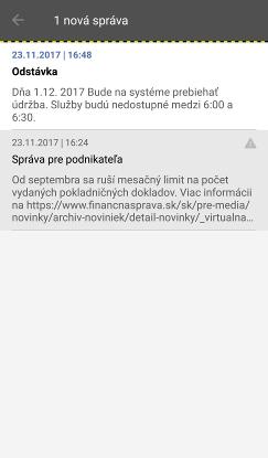 Strana 30 / 107 Obrázok 17: Obrazovka Správy 1