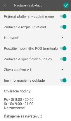 Strana 89 / 107 Obrázok 68: Možnosti nastavenia dokladu 3.14.