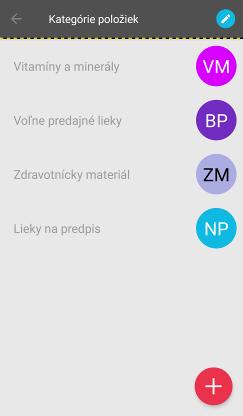 Strana 95 / 107 Obrázok 74: Kategórie položiek Vytvorené kategórie Kliknutím na tlačidlo sa zobrazí obrazovka Kategórie položiek v editovacom móde (viď. Obrázok 75).