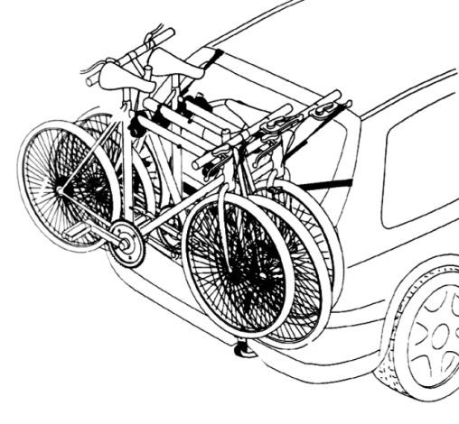 C Nosič kol na zadní dveře - 3 kola S Nosič bicyklov na zadné dvere - 3 bicykle B 591686 021127