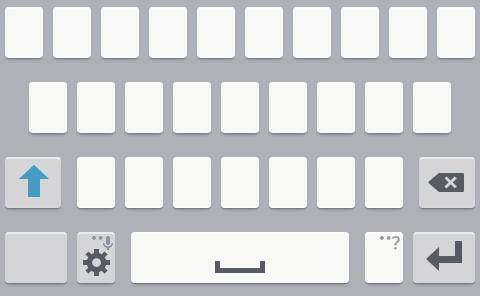 Základy Zadávání textu Rozložení klávesnice Když zadáte text pro posílání zpráv, vytváření poznámek a podobně, automaticky se zobrazí klávesnice. Zadávání textu není v některých jazycích podporováno.