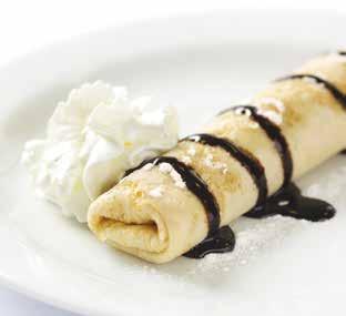 Kč 2,30 Eur Dezerty Desserts Nachspeisen Čokoládová palačinka se