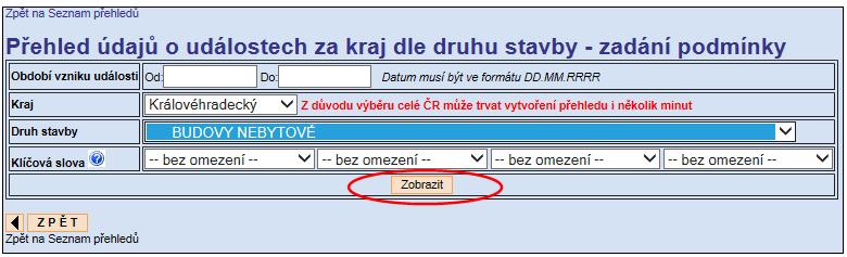 dílů o Vyplněnost Pasportů událostí Po kliknutí