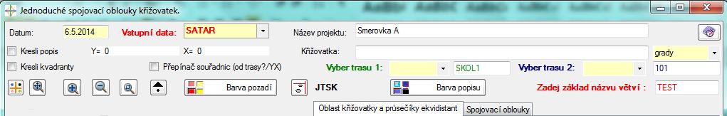 2.1 Blok řídících dat Blok se objeví po volbě "VSTUPNÍ DATA" v hlavním menu takto: Význam jednotlivých položek je následující: Datum je datum zadání vstupních dat.