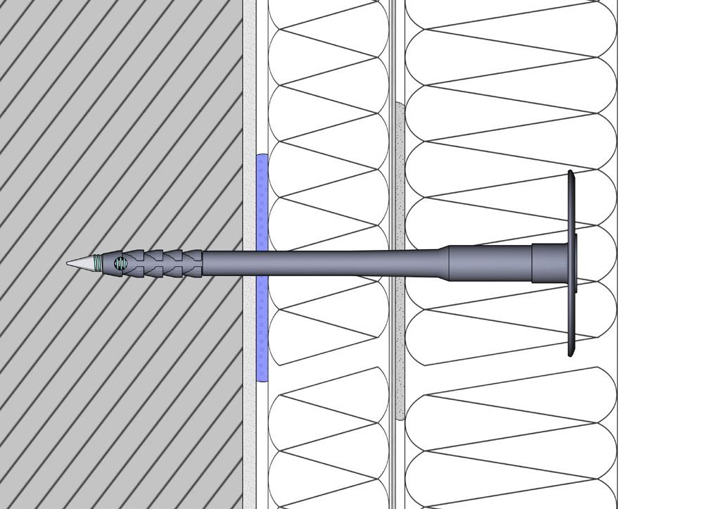 Injektovaná kotva Spiral Anksys, typ SA15+ je v rámci KMU určena k mechanickému upevnění zateplovacího systému na bázi EPS s odolností vůči kombinovaným zatížením (účinky sání větru a vlastní tíhy