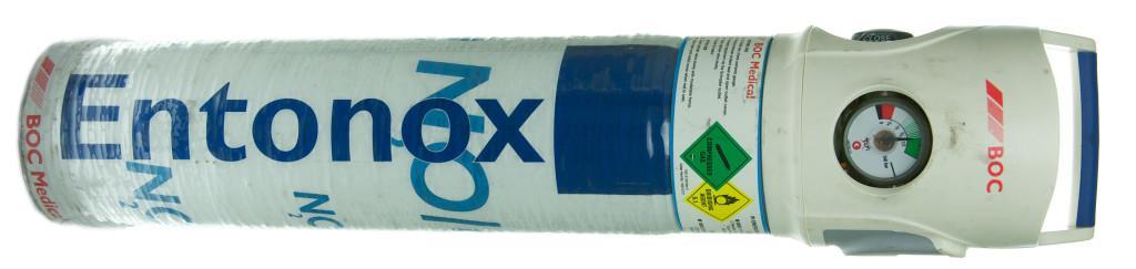 Příloha C Entonox Obrázek 23 Entonox - tlaková lahev Zdroj: Medical Gases, Enotnox. Cognet [online].