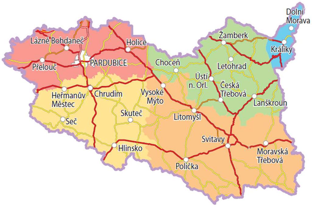Pardubický kraj Pardubicko Orlické hory a Podorlicko