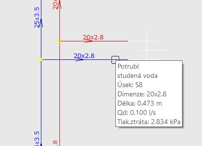 Prodloužena doba zobrazení tool tipu v náhledovém okně, aby při přejíždění myší přes potrubí tyto informace stále neproblikávali. Vlastní nastavení lze také provést v souboru TzbPlumbingCalc.