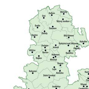 2.1 ÚZEMNÍ PŮSOBNOST MAS TŘEŠŤSKO V územní působnosti MAS Třešťsko se nachází 39 obcí. Celková rozloha území překračuje 37 tisíc hektarů.