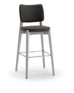 Upholstered seat and upholstered / wood backrest / Gepolsterte Sitzfläche und vollgepolsterte / hölzern Rückenlehne DI-3-09-BH Barová židle z masivního dřeva / Solid wood bar chairs / Barstuhl aus