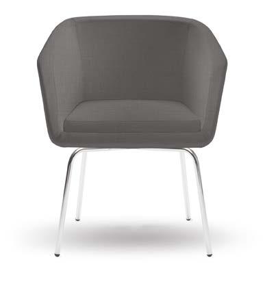 Skořepina je čalouněná v látce nebo kůži. / The armchair collection MINI is modern and flexible. Thanks to the minimalist design, it fits into any interior.
