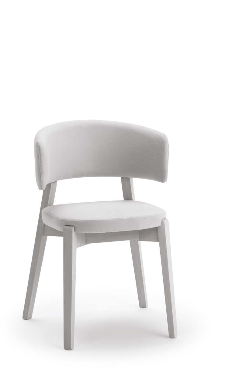 108 WAIT Židle z masivního dřeva / Solid wood chairs / Stuhl aus Massivholz Bukový rám / Beech frame / Buchenrahmen Čalouněný sedák a celočalouněné tvarované opěradlo / Upholstered seat and fully