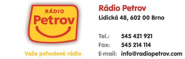 Nabídka celoroční spolupráce pro město Žďár nad Sázavou Plnění Rádia Petrov Propagace akcí pořádané městem ve vysílání Rádia Petrov v průběhu celého roku 2017 - Zpravodajství z regionu (víkendy 4x