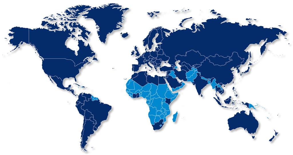 Globální dosah, lokální servis Systém GS1 se využívá ve 150 zemích Lokální organizace existují ve 112