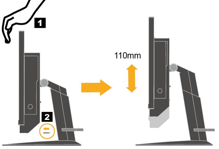 Podle následujícího obrázku lze monitor otočit v úhlu 45 vlevo a 45 vpravo. 3.