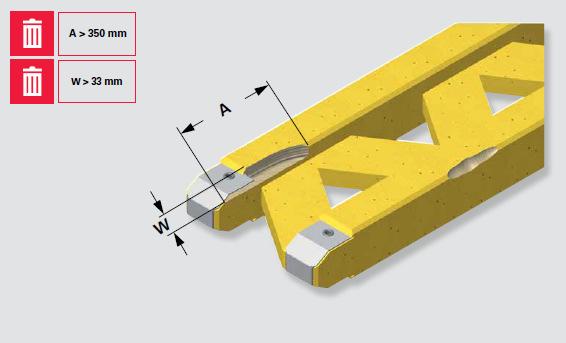 01.05 Odštípnutí d 33 mm šířky a 35 cm délky š nebo >