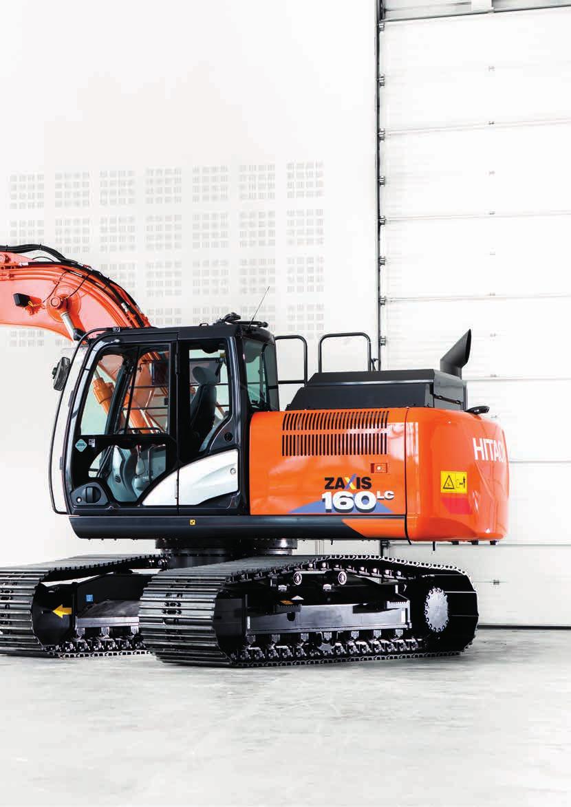 ZX160LC 6 Uživatel v první řadě Bezpečnost jako hlavní priorita díky madlům a vyztužené bezpečnostní platformě. Nízké emise Systém SCR snižuje emise NOx ve výfukových plynech.
