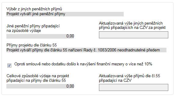 ~ 175 ~ V případě zadávání příjmů projektu do BENEFIT7 Řídící orgán ROP SV příjemcům doporučuje konzultovat úpravy týkající se příjmů s Územními odbory realizace programu. 10.2.