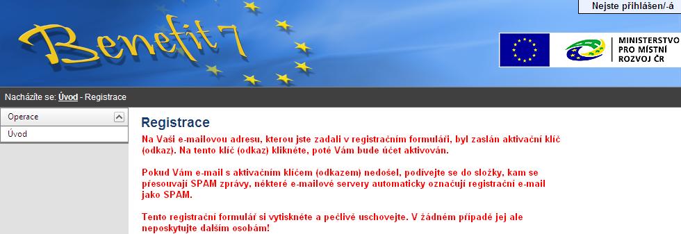 ~ 17 ~ Kontaktní údaje uživatel vyplní své kontaktní údaje, které budou použity pro komunikaci.