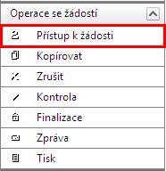 ~ 27 ~ 5.5. Přístup dalších osob k žádosti Uživatel může umožnit přístup k žádosti i dalším osobám a to pomocí záložky Přístup k žádosti.